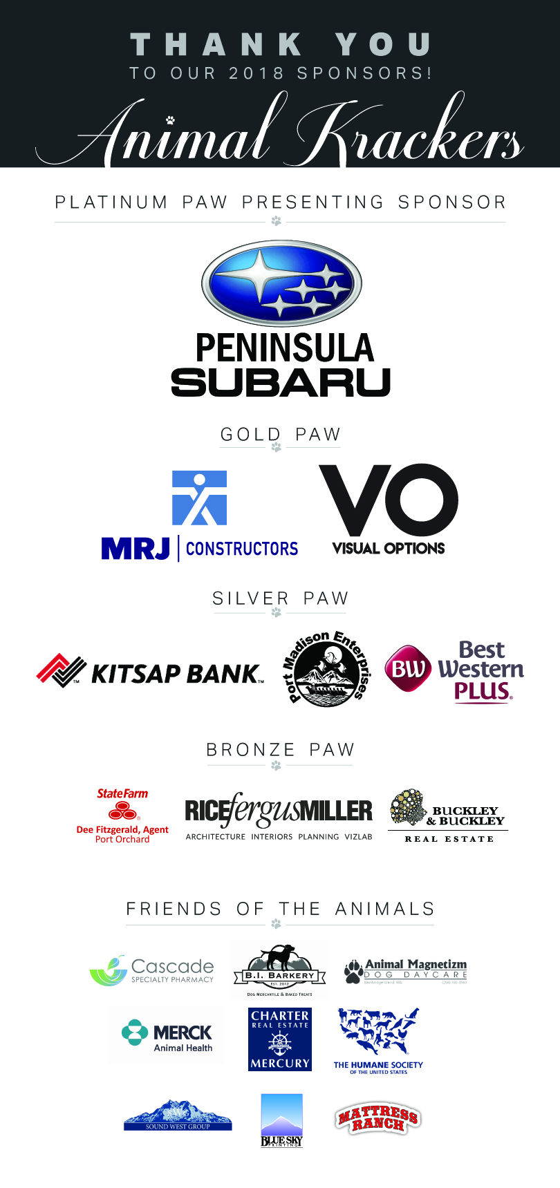 Kitsap Humane Society Animal Krackers Presented by Peninsula Subaru